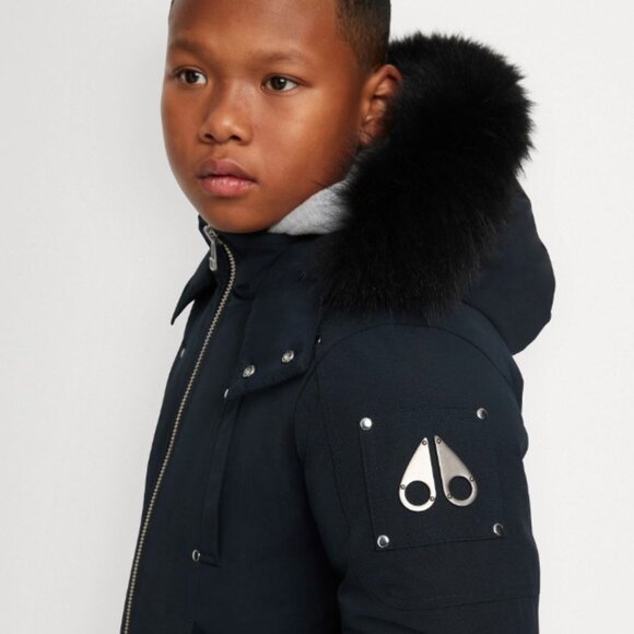 MOOSE KNUCKLES KIDS UNISEX ORIGINAL SHEARLING TRIM BOMBER - READ BELOW CAREFULLY - Picture 1 of 14